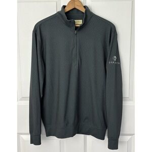 Donald Ross Sport Golf Pullover Gray Dot 1/4 Zip La Playa Logo Size Small 0595